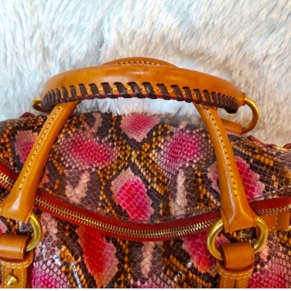 VINTAGE Dooney & Bourke collector’s snake embossed satchel in very rare color!💕 - Picture 11 of 15